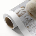 Polar bear wall art design on rolled canvas, showcasing a striking depiction of a polar bear in its natural icy habitat, perfect for wildlife enthusiasts.