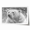 Polar bear wall art print showcasing a striking design with vibrant colors and intricate details, rolled and ready for display in a protective tube. Ideal for nature enthusiasts and modern decor.