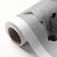 Stylish rolled canvas print showcasing a striking polar bear design, perfect for home decor. The artwork features vibrant colors and intricate details, ideal for wildlife enthusiasts.