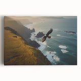 Stretched canvas wall art featuring a vibrant collection of birds in flight, showcasing rich colors and intricate details, perfect for home decor and nature enthusiasts.
