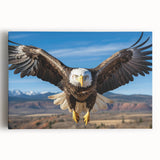 Stretched canvas wall art showcasing a vibrant design of various birds in flight, featuring rich colors and intricate details, perfect for enhancing home decor.