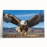 Stretched canvas wall art featuring a vibrant birds of prey design, showcasing detailed illustrations of various raptors in rich colors, perfect for nature enthusiasts.