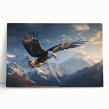 Stretched canvas wall art featuring a vibrant birds of prey design, showcasing detailed illustrations of various birds in rich colors, perfect for nature enthusiasts.