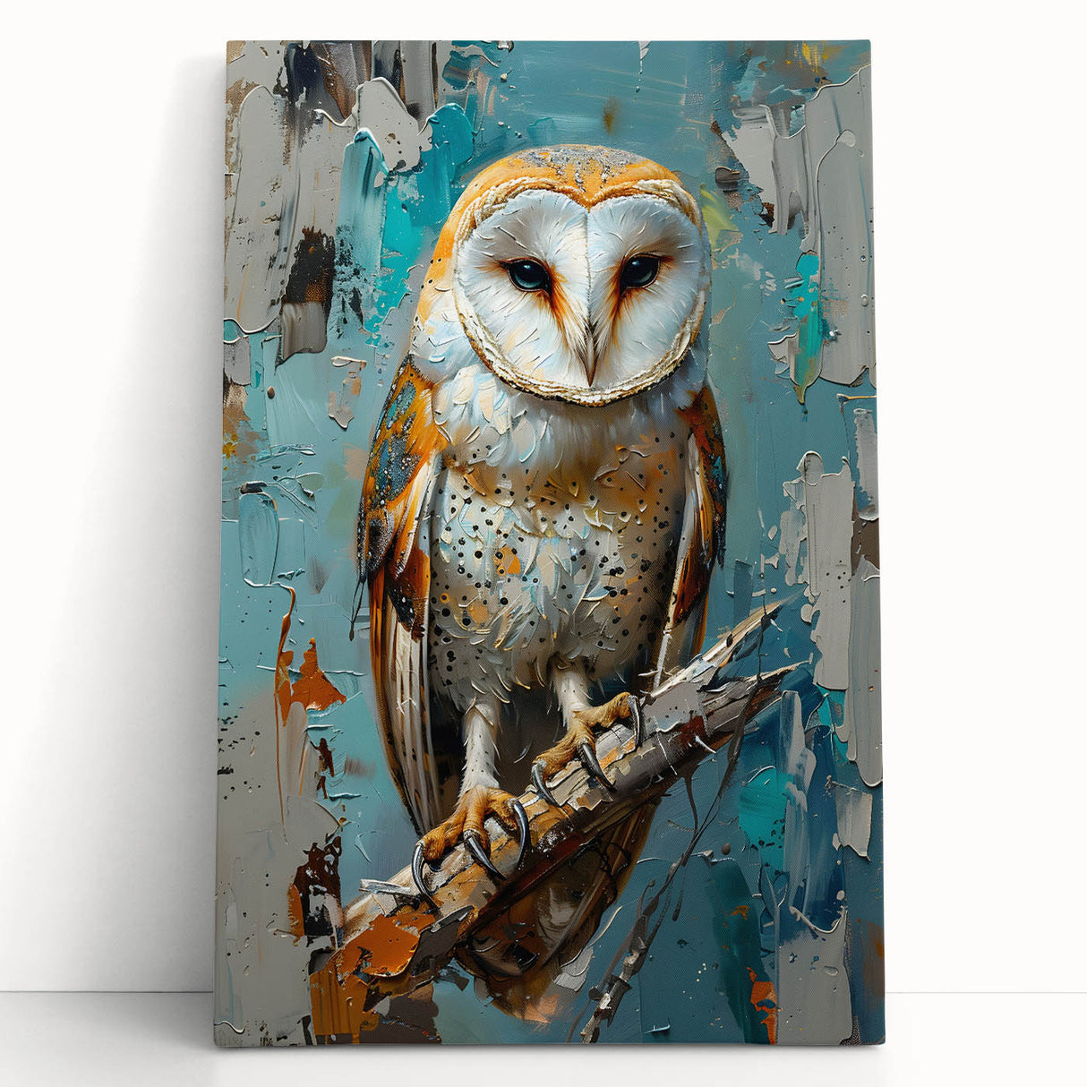 Stretched canvas wall art featuring a vibrant design of various birds, showcasing intricate details and colorful patterns, perfect for home decor.