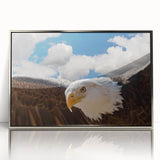 Framed acrylic wall art featuring a striking birds of prey design, showcasing detailed illustrations in vibrant colors, ideal for nature enthusiasts and home decor.