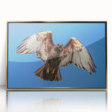 Framed acrylic wall art featuring a vibrant design of birds, elegantly presented with a gold frame, perfect for enhancing modern home decor.