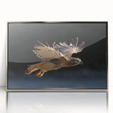 Framed wall art collection titled "Birds of Pray" showcasing an elegant acrylic design with silver accents, ideal for modern home decor or bird enthusiasts.