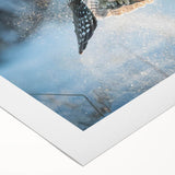 Colorful rolled canvas showcasing a vibrant birds of prey design, featuring intricate details and textures, perfect for enhancing home decor.