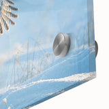 Close-up of a vibrant wall art piece featuring a stylized bird design, showcasing intricate details and bold colors, perfect for enhancing modern home decor.