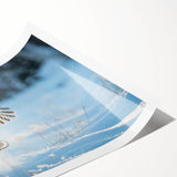 Vibrant rolled print showcasing a stylized bird design in earthy tones, ideal for nature-themed decor, elegantly packaged in a protective cardboard tube.