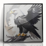 Framed acrylic wall art showcasing a striking design of various birds, including vibrant colors and intricate details, perfect for home decor. The piece is presented in a sleek black frame, enhancing its modern aesthetic and making it an ideal addition to any living space or office.