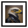 Framed wall art featuring a stunning design of birds in flight, showcasing intricate details and vibrant colors against a sleek black frame, ideal for home decor.