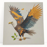 Stretched canvas wall art featuring a vibrant design of birds, showcasing intricate details and colors, perfect for enhancing home decor with nature-inspired aesthetics.