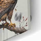 Close-up of vibrant acrylic wall art depicting various birds in flight, showcasing intricate details and colors, perfect for enhancing modern home decor.