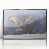 Framed acrylic wall art featuring a stunning birds of prey design, showcasing vibrant colors and intricate details, perfect for enhancing any modern decor.