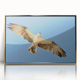 Soaring Bird of Prey - Majestic Eagle Wall Art in Clear Blue Sky