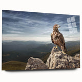 Eagle on Mountain Peak - Majestic Birds of Prey Wall Art Landscape