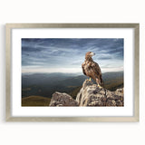 Eagle on Mountain Peak - Majestic Birds of Prey Wall Art Landscape