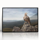 Eagle on Mountain Peak - Majestic Birds of Prey Wall Art Landscape