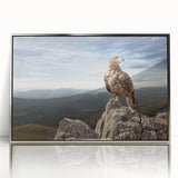 Eagle on Mountain Peak - Majestic Birds of Prey Wall Art Landscape