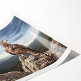 Eagle on Mountain Peak - Majestic Birds of Prey Wall Art Landscape