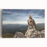 Eagle on Mountain Peak - Majestic Birds of Prey Wall Art Landscape