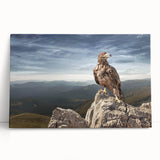 Eagle on Mountain Peak - Majestic Birds of Prey Wall Art Landscape