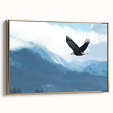 Framed wall art showcasing a stunning design of birds of prey, featuring intricate details in gold and earthy tones, ideal for nature lovers and home decor enthusiasts.