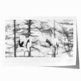 Elegant rolled print of a crane design wall art collection featuring vibrant colors and intricate details, perfect for enhancing home décor and artistic expression.