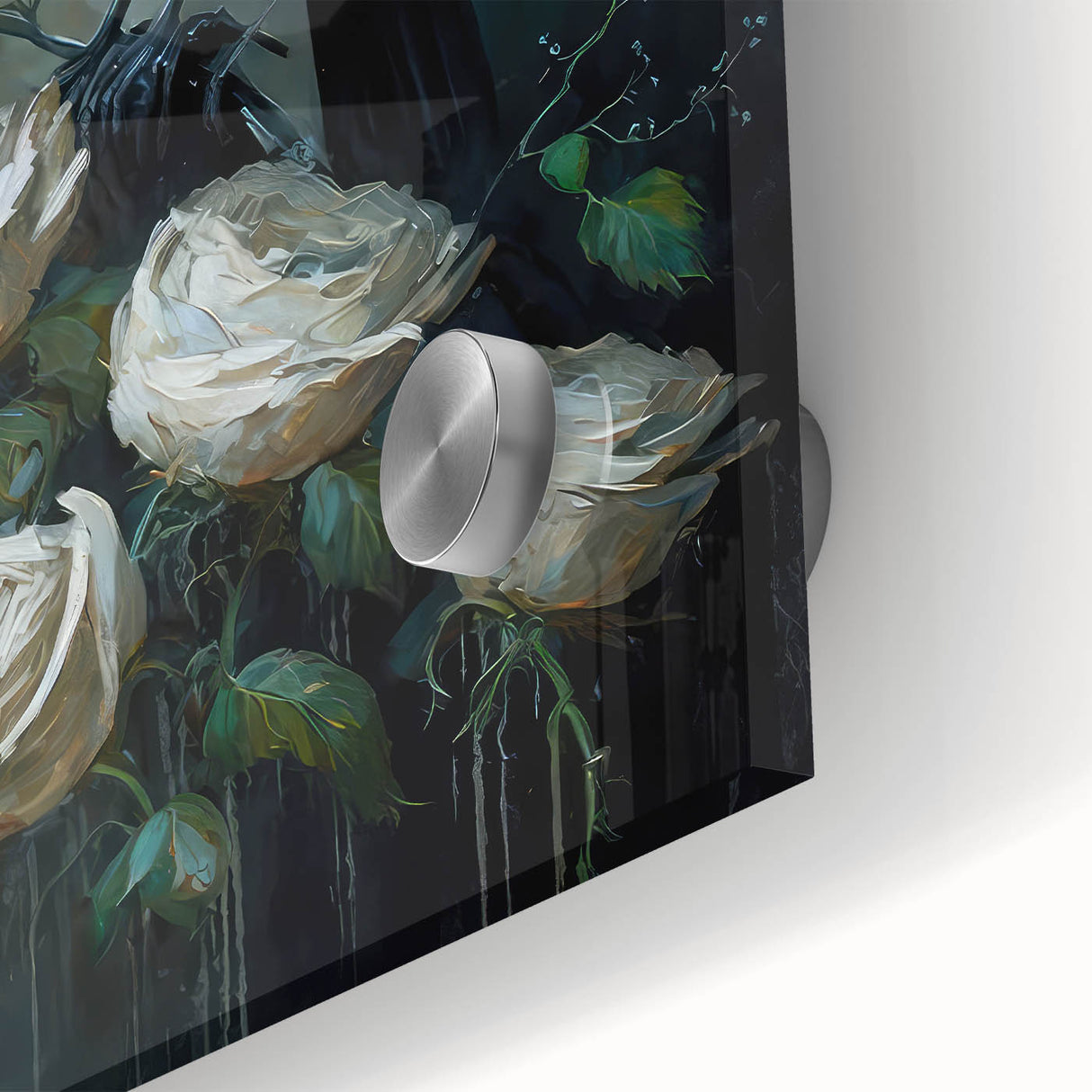 Close-up of a vibrant wall art piece featuring a crow and raven design, showcasing intricate details and rich colors, perfect for bird lovers and modern decor.