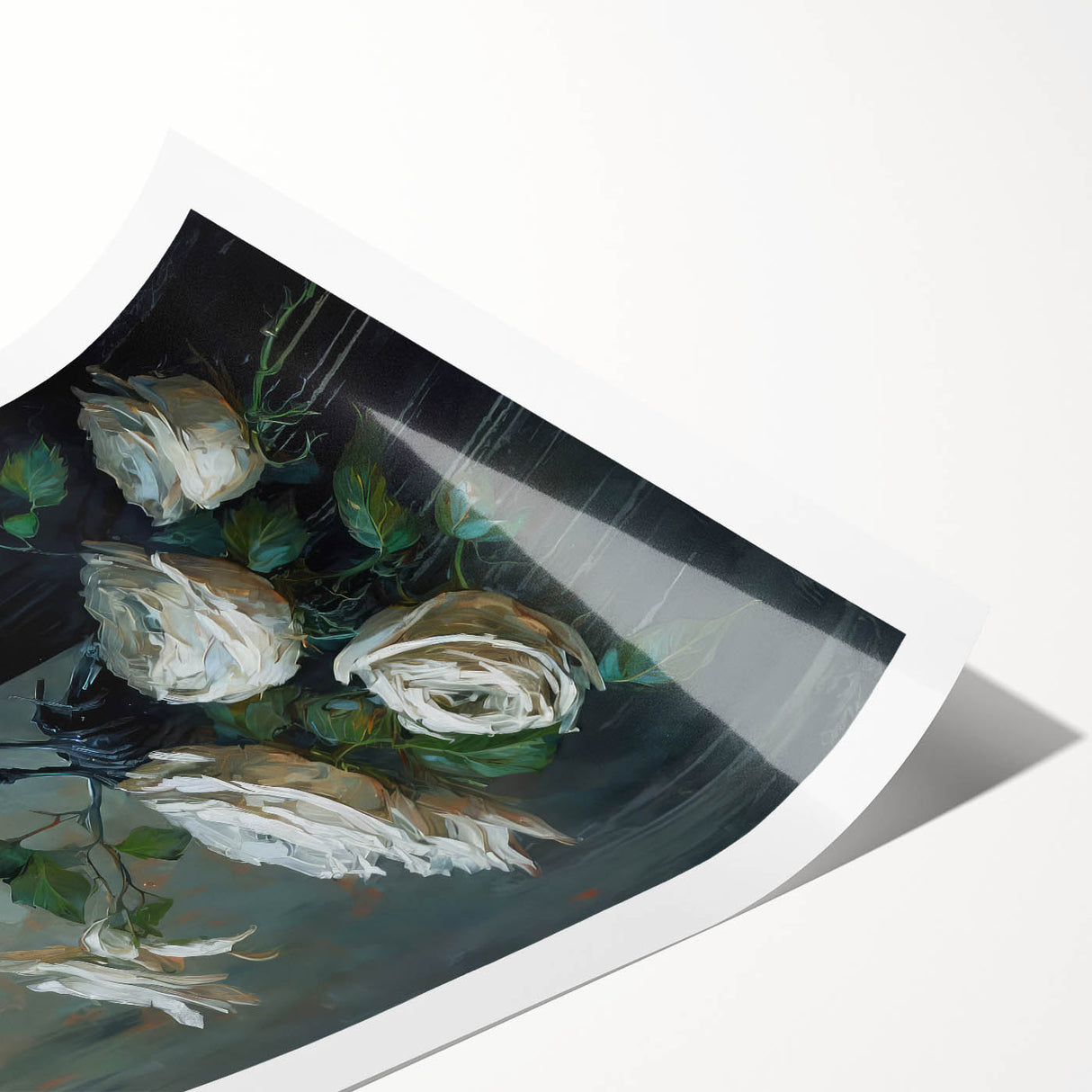 Crow and raven wall art design showcasing intricate illustrations in black and white, rolled and ready for display, ideal for modern home decor enthusiasts.