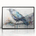 Framed wall art featuring a striking design of crows and ravens in black acrylic, perfect for adding a touch of nature-inspired elegance to any interior decor.