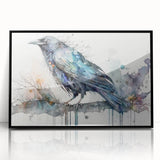 Framed wall art featuring a striking design of crows and ravens in black acrylic, perfect for adding a touch of nature-inspired elegance to any interior decor.