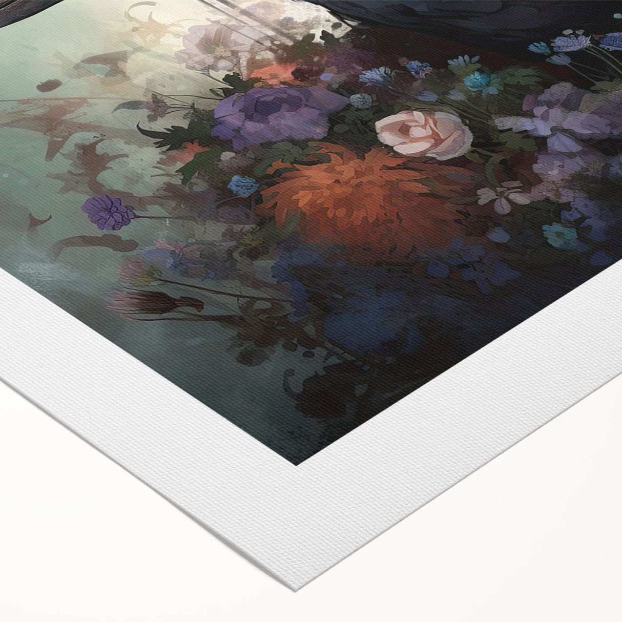 Rolled canvas featuring a striking design of a crow and raven against a textured background, ideal for bird lovers and modern decor enthusiasts. Perfect for enhancing living spaces with a touch of nature-inspired art.