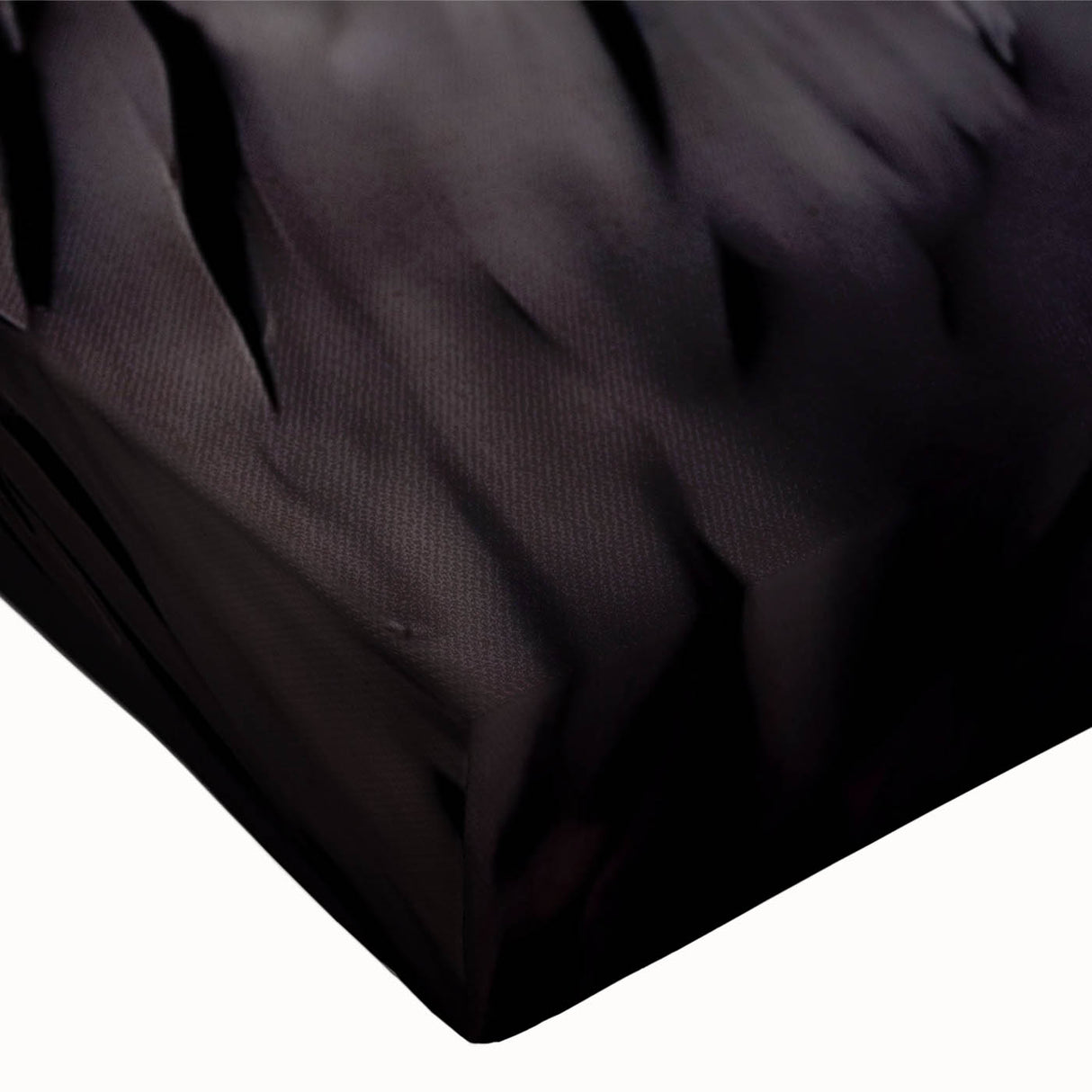 Close-up of a stretched canvas featuring a detailed design of crows and ravens in a striking black and gray color palette, perfect for bird-themed decor.