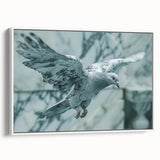 Framed wall art collection featuring five elegant dove designs on a textured canvas, displayed against a white background to enhance the serene aesthetic. Ideal for modern home decor.