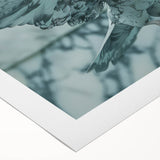 Rolled canvas artwork depicting a serene dove design, showcasing soft pastel colors and elegant lines, ideal for enhancing modern home decor in living spaces.