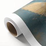 Rolled canvas showcasing a serene dove design in soft pastel colors, ideal for home decor, elegantly packaged in a protective cardboard tube for safe shipping.