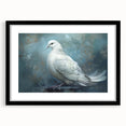 Elegant black-framed wall art featuring a serene dove design, showcasing intricate details and vibrant colors, ideal for enhancing home decor. Perfect for art enthusiasts and those seeking a peaceful ambiance.