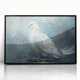 Framed wall art featuring a dove design in black acrylic, highlighting intricate details and a modern aesthetic, perfect for home decor and wall decoration.