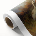 Rolled canvas depicting a vibrant duck design wall art collection, showcasing colorful birds on a textured surface, ideal for home decor enhancement.