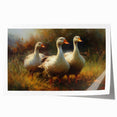 Colorful wall art featuring a whimsical duck design, printed on high-quality paper and rolled for easy display. Ideal for adding a playful touch to home decor.