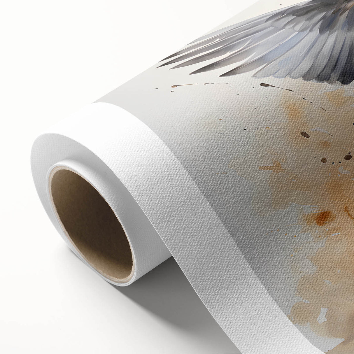 Colorful rolled canvas featuring a whimsical duck design, showcasing vibrant hues and intricate details, perfect for adding a playful touch to home decor. Ideal for bird lovers and art collectors seeking unique wall art options.