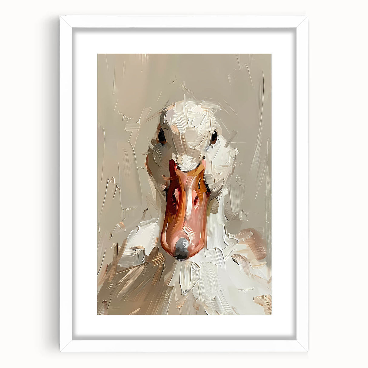 Framed wall art collection showcasing a charming duck design with a white mat, perfect for enhancing home decor. Ideal for bird lovers and nature enthusiasts.
