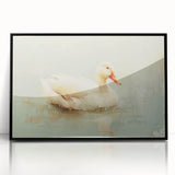 Framed black acrylic wall art featuring a vibrant duck design in an 8-piece collection, ideal for modern home decor, highlighting nature-inspired aesthetics.