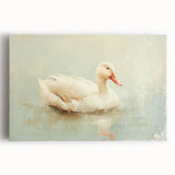 Stretched canvas wall art showcasing a vibrant duck design with intricate detailing, ideal for adding a touch of nature-inspired decor to home interiors.