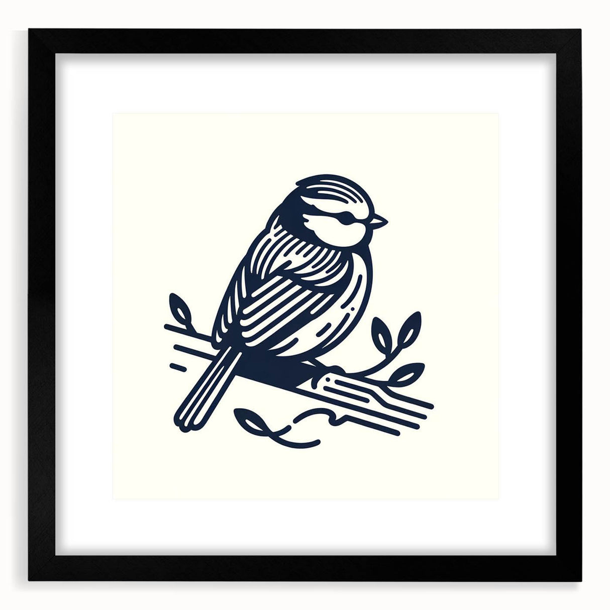 Framed wall art collection featuring vibrant garden birds design with a sleek black frame, perfect for adding a touch of nature-inspired decor to any room.