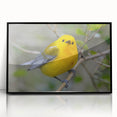 Framed acrylic wall art showcasing a vibrant garden bird design, featuring detailed illustrations of various birds in a colorful natural setting, ideal for home decor.
