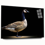 Acrylic wall art featuring a side view of a stylish goose design, showcasing vibrant colors and intricate details, perfect for modern home decor.