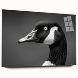 Acrylic wall art showcasing a modern goose design in vibrant colors, viewed from the side without pins, ideal for contemporary decor. Perfect for bird lovers.